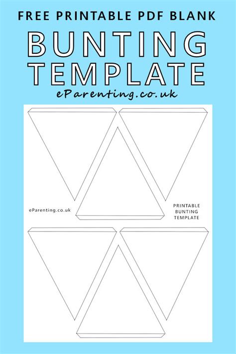 Blank Bunting Template Printable PDF