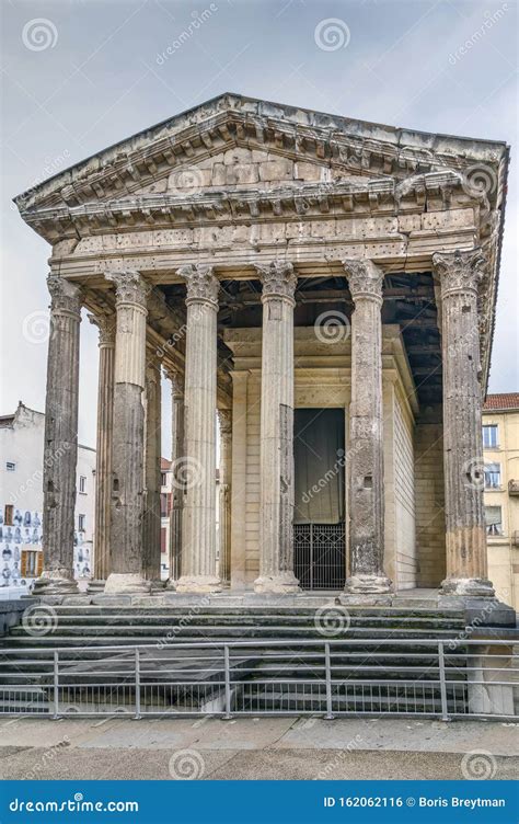 Temple Of Augustus And Livia Vienne France Stock Photo Image Of