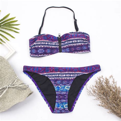 Print Swimsuit Bikinis Women Sexy Chain Brazilian Bikini Solid Beach Plus Size Swimwear