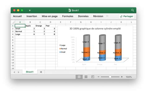 D Graphique De Colonne Cylindre Empil Excelize Document