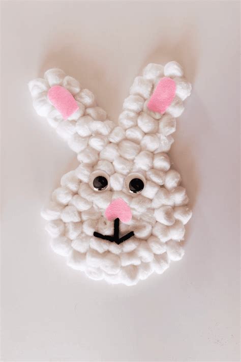 Cotton Ball Bunny Craft Messy Momma Crafts