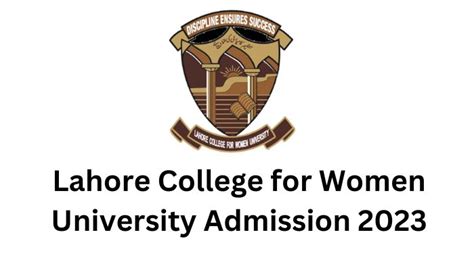 Lahore College for Women University Admission 2023