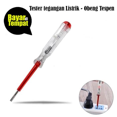 Jual Tespen Test Pen Alat Tes Listrik Obeng Kelistrikan Test Pen Merah