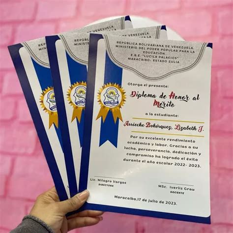 Diplomas Preescolar Sexto Grado Bachiller Eventos Glasse Mercadolibre