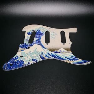 Fender Strat Pickguard Vintage Style The Great Wave Off Etsy