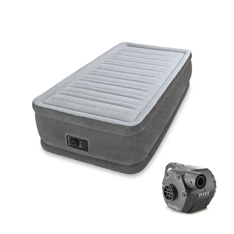 Intex Dura Beam Elevated Air Mattress W Built In Pump Twin Cordless