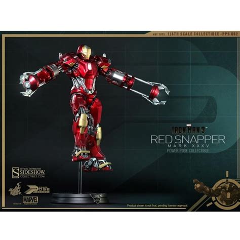 Monkey Depot Boxed Figure Hot Toys Iron Man Mark XXXV Red Snapper Power Pose Series 902042