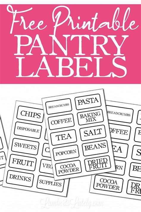 Free Printable Editable Pantry Labels Editable Pantry Labels Pantry