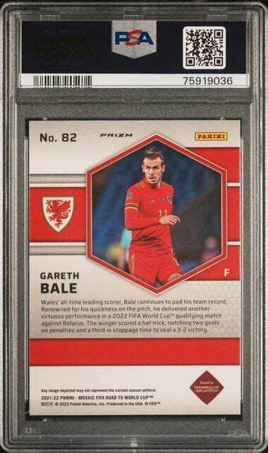 2021 22 Gareth Bale Panini Mosaic World Cup Peacock Choice Wales SSP