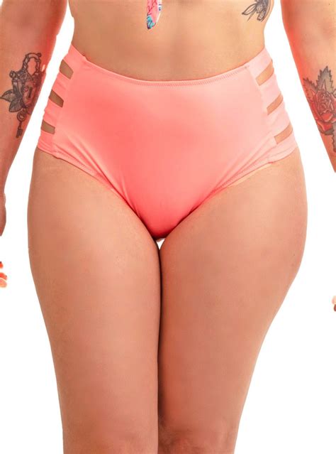 Ripley Parte De Abajo Bikini Tiro Alto Cut Out Colores