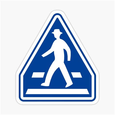 "Japanese Pedestrian Crossing Sign" Sticker for Sale by MrKShirts ...