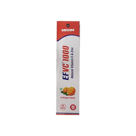 Buy Efvc Sugar Free Orange Flavour Effervescent Tablet S Online