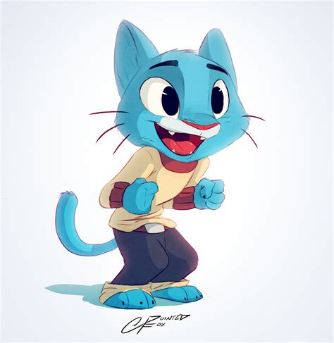 39713 Safe Artistpointedfox Gumball Watterson Tawog Cat Feline Mammal Anthro