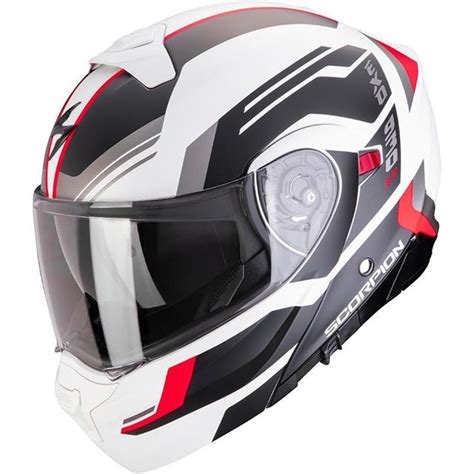 Casque Exo Evo Sikon Scorpion Blanc Argent Noir Moto Axxe Fr