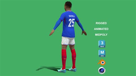 3D file 3D Rigged Bradley Barcola France Euro 2024 🇫🇷 ・Template to ...