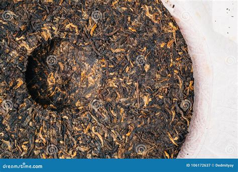 Old Shu Puerh Chinese Fermented Black Tea Top View Stock Image Image