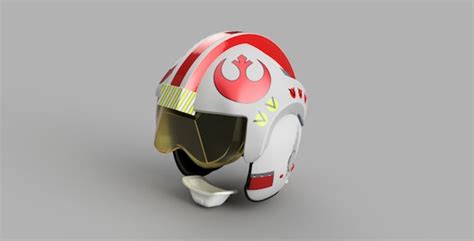 Luke Skywalker Rebel Pilot Helmet red Five Stl downlad - Etsy