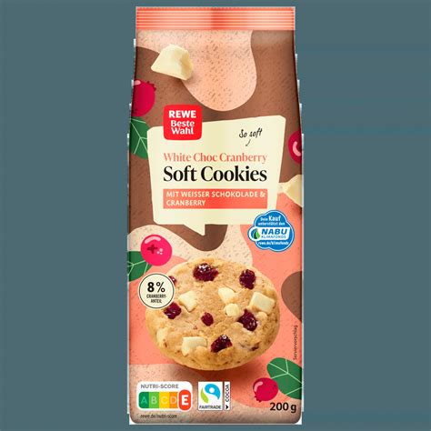 REWE Beste Wahl White Choc Cranberry Soft Cookies 200g Bei REWE Online