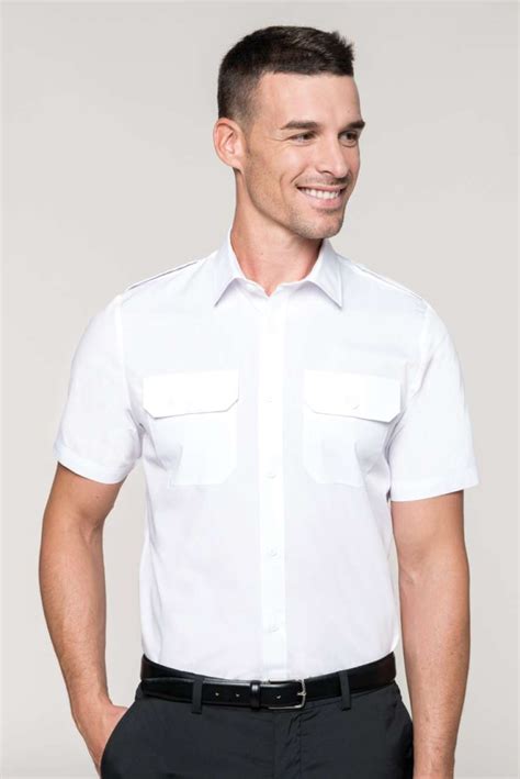 Mens Short Sleeved Pilot Shirt Merchyou