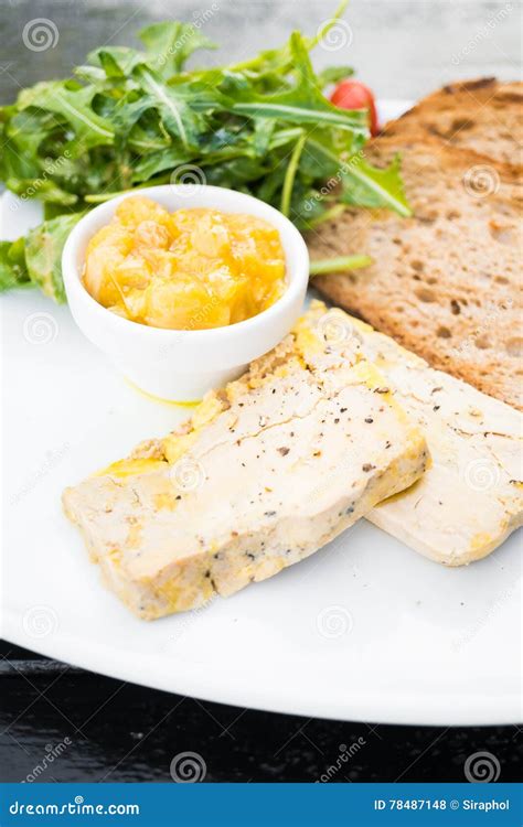 Foie Gras With Bread Stock Photo Image Of Canape Background