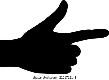 Pointing Hand Isolated Vector Silhouette Stock Vector (Royalty Free ...