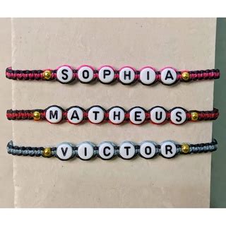 Pulseiras Macram Coloridas Nomes Ou Palavras Que Desejar Shopee