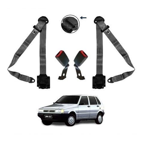 Kit Cinto De Segurança Fiat Uno Banco Dianteiro Retrátil 3p Opções De