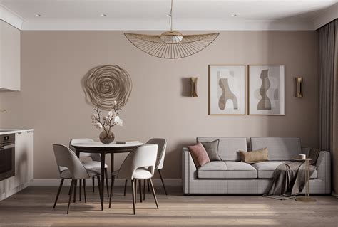 Dusty Pink Living Room on Behance