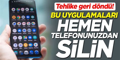 Telefonunuzdan Hemen Silmelisiniz Kart N Zdan Para Eken Uygulama