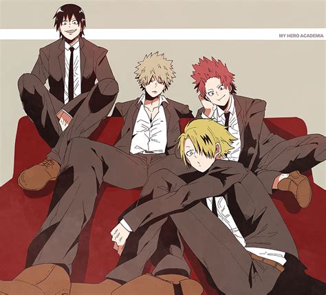 Boku No Hero Academia Hanta Sero Katsuki Bakugou Kaminari Denki Kirishima Eijirou Boku