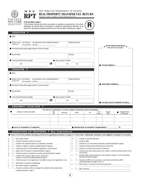 Nyc Rpt Form Fillable Printable Forms Free Online