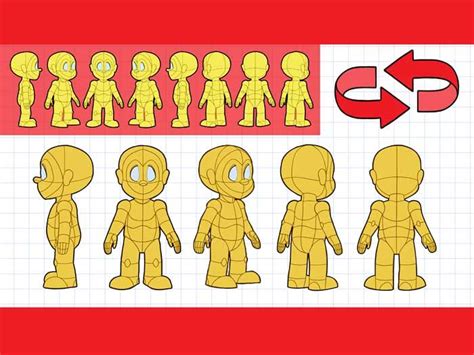 Character Turnaround Animation Model Sheet Study Pack Character