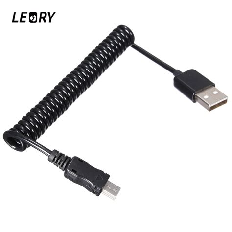 LEORY przewód USB Mini zwinięty USB typ męski USB na Mini USB męski 5