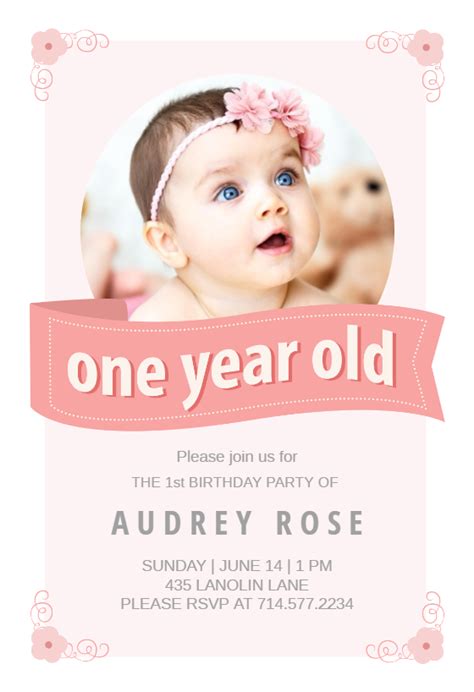 1St Birthday Invite Templates | DocTemplates