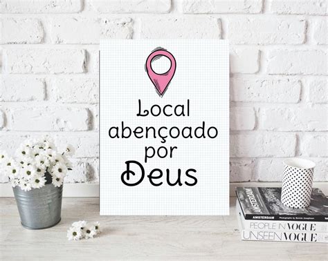 Quadro Decorativo Local Aben Oado Por Deus X Cm Elo