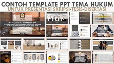 Contoh Template Ppt Tema Hukum Untuk Presentasi Skripsi Tesis Disertasi