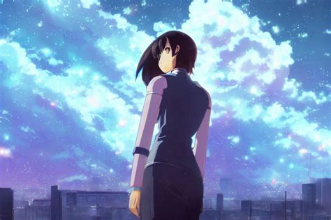 Krea Ai Makoto Shinkai Robotic Android Girl Futuristic C