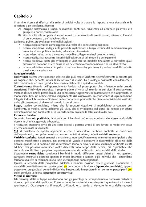 Cap Riassunto Psicologia Dello Sviluppo Capitolo Il Termine