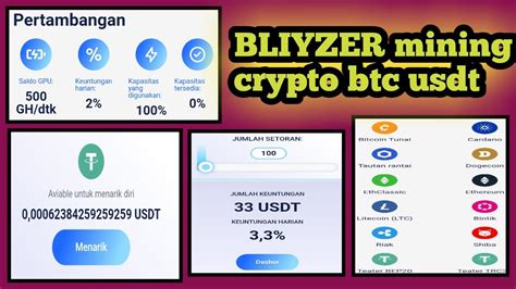 Aplikasi Mining Crypto Bliyzer Cloudmining Btc Usdt Terbaru Youtube