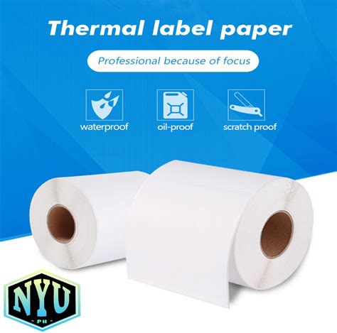 Nyu A Direct Thermal Label Paper Roll Sticker Adhesive X Mm High