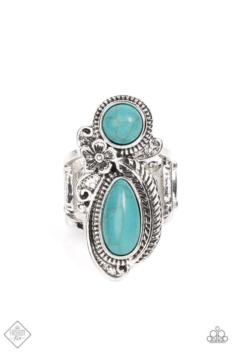 Southern Nirvana Blue Ring Paparazzi Accessories Blue Stone Ring