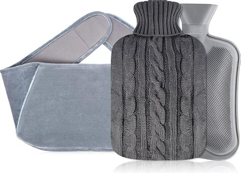 Selizo L Hot Water Bottle With Cover And Belt Large Size Wearable Warm Rubber Hot Water Bag