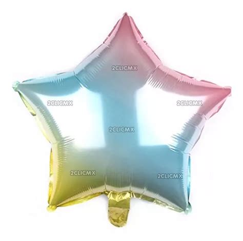 Globos Metalicos Estrella Arcoiris Cm Mercadolibre