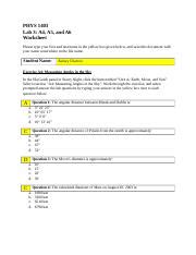 Lab Stars And Galaxies Phys Lab A A And A Worksheet