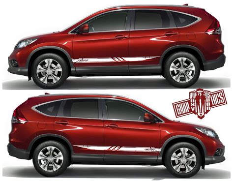 Vinyl Decals Racing Car Side Stickers Stripes For Honda Cr V Brothers