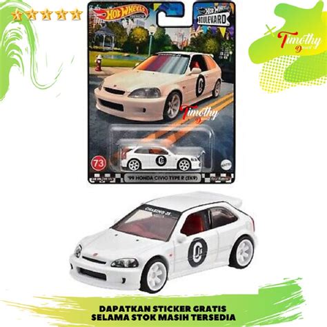 Jual Promo Hot Wheels Premium Boulevard 99 Honda Civic Type R Ek9 Putih Terbaru Shopee