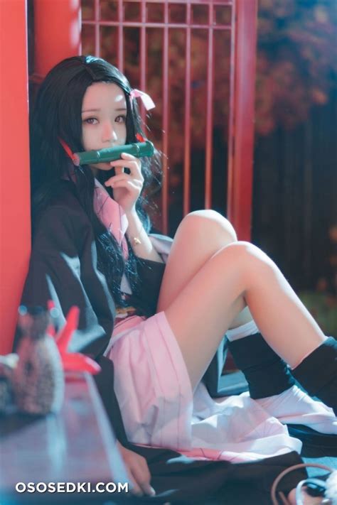 Cherryneko Kimetsu No Yaiba Nezuko Naked Cosplay Asian Photos