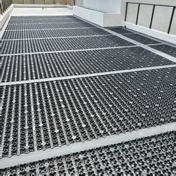 AirDrain Artificial Grass Roof Top Install Wind Uplift Measures