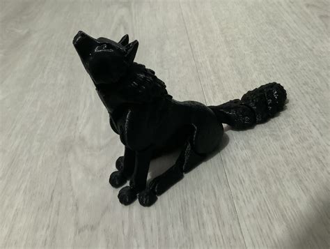 3d Printable Wolf Flexi Articulated Animal Print In Place No