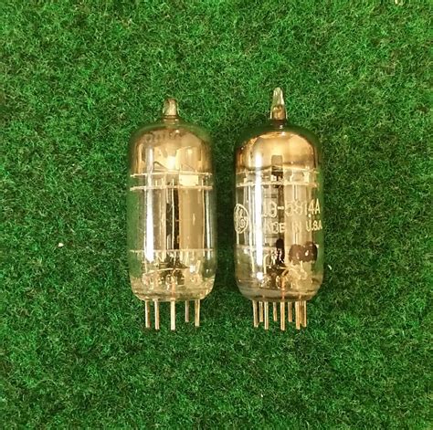 Pair Of 1950s Black Plate 3 Mica CBS GE 5814A 12AU7A Preamp Reverb